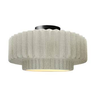 Large Tier Pleated Semi-Flush (254|CER-6375-CRK-MBLK)