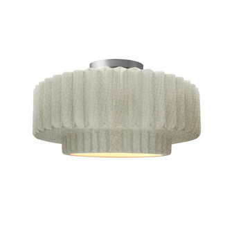 Medium Tier Pleated Semi-Flush (254|CER-6373-CRK-NCKL)
