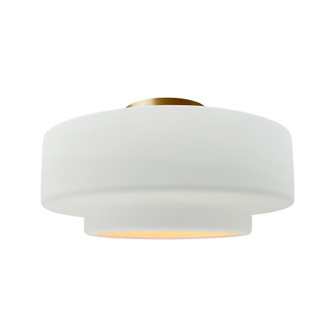 Large Tier Semi-Flush (254|CER-6365-WHT-BRSS)