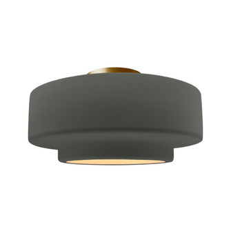 Large Tier Semi-Flush (254|CER-6365-PWGN-BRSS)