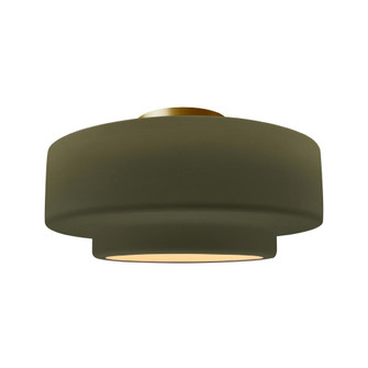 Large Tier Semi-Flush (254|CER-6365-MGRN-BRSS-LED1-700)