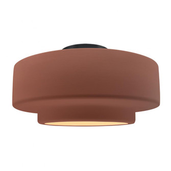 Large Tier Semi-Flush (254|CER-6365-CLAY-MBLK)