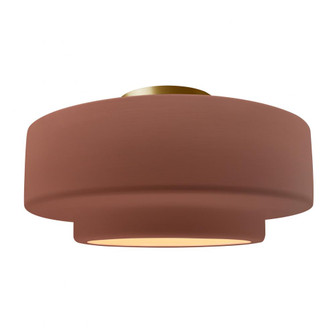 Large Tier Semi-Flush (254|CER-6365-CLAY-BRSS)