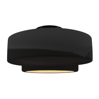 Large Tier Semi-Flush (254|CER-6365-BLK-MBLK)