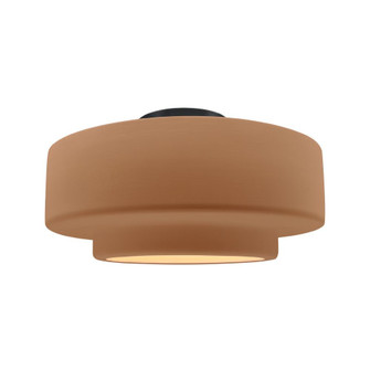 Large Tier Semi-Flush (254|CER-6365-ADOB-MBLK)