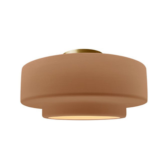Large Tier Semi-Flush (254|CER-6365-ADOB-BRSS)