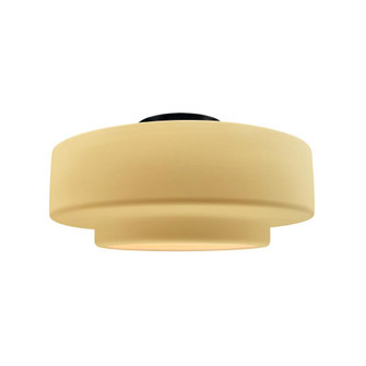Medium Tier Semi-Flush (254|CER-6363-MYLW-MBLK-LED1-700)