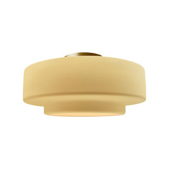 Medium Tier Semi-Flush (254|CER-6363-MYLW-BRSS-LED1-700)