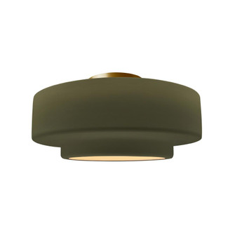 Medium Tier Semi-Flush (254|CER-6363-MGRN-BRSS-LED1-700)