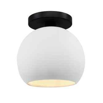 Medium Globe Semi-Flush (254|CER-6353-WTWT-MBLK)