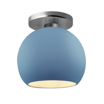 Medium Globe Semi-Flush (254|CER-6353-SKBL-NCKL-LED1-700)