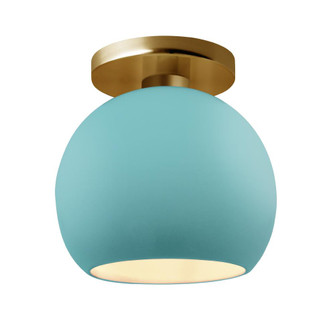 Medium Globe Semi-Flush (254|CER-6353-RFPL-BRSS-LED1-700)