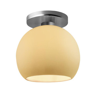 Medium Globe Semi-Flush (254|CER-6353-MYLW-NCKL-LED1-700)