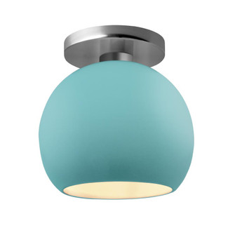 Medium Globe Semi-Flush (254|CER-6353-RFPL-NCKL)