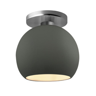 Medium Globe Semi-Flush (254|CER-6353-PWGN-NCKL)