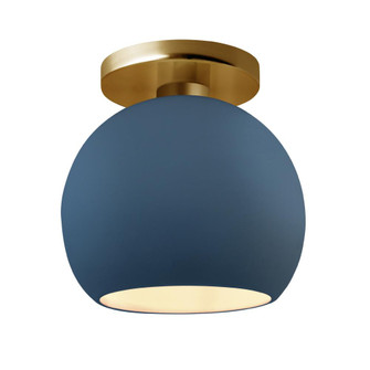 Medium Globe Semi-Flush (254|CER-6353-MDMT-BRSS-LED1-700)
