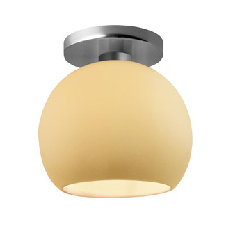 Medium Globe Semi-Flush (254|CER-6353-MYLW-NCKL)