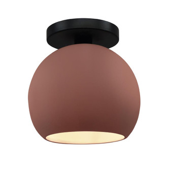 Medium Globe Semi-Flush (254|CER-6353-CLAY-MBLK-LED1-700)