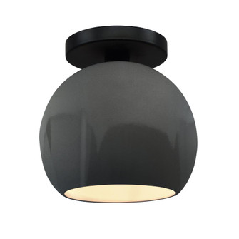Medium Globe Semi-Flush (254|CER-6353-GRY-MBLK)