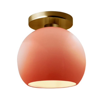Medium Globe Semi-Flush (254|CER-6353-BSH-BRSS-LED1-700)