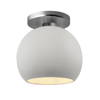 Medium Globe Semi-Flush (254|CER-6353-BIS-NCKL-LED1-700)