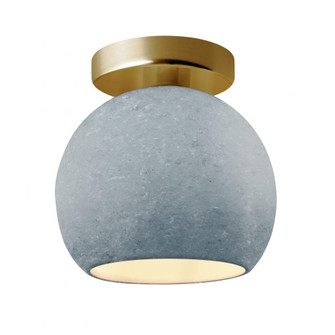 Medium Globe Semi-Flush (254|CER-6353-CONC-BRSS)