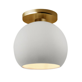 Medium Globe Semi-Flush (254|CER-6353-BIS-BRSS-LED1-700)