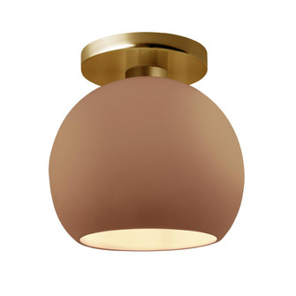Medium Globe Semi-Flush (254|CER-6353-ADOB-BRSS-LED1-700)