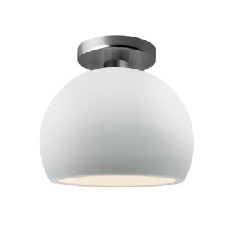 Small Globe LED Semi-Flush (254|CER-6350-WTWT-NCKL-LED1-700)