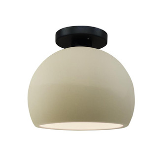 Small Globe Semi-Flush (254|CER-6350-VAN-MBLK-LED1-700)