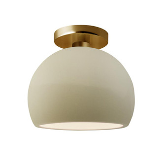 Small Globe Semi-Flush (254|CER-6350-VAN-BRSS-LED1-700)