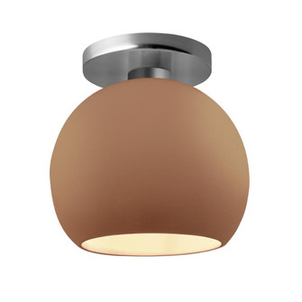 Medium Globe Semi-Flush (254|CER-6353-ADOB-NCKL)