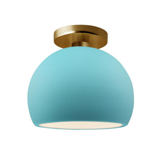 Small Globe Semi-Flush (254|CER-6350-RFPL-BRSS)