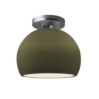 Small Globe LED Semi-Flush (254|CER-6350-MGRN-NCKL-LED1-700)