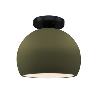 Small Globe Semi-Flush (254|CER-6350-MGRN-MBLK-LED1-700)