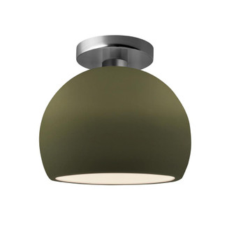 Small Globe Semi-Flush (254|CER-6350-MGRN-NCKL)