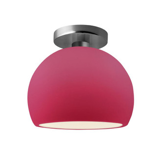 Small Globe Semi-Flush (254|CER-6350-CRSE-NCKL-LED1-700)