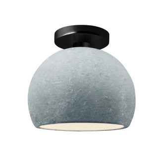 Small Globe Semi-Flush (254|CER-6350-CONC-MBLK-LED1-700)