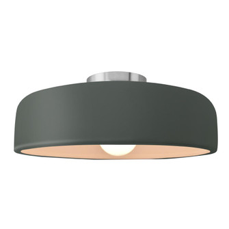 Large Spire Semi-Flush (254|CER-6345-PWGN-NCKL-LED1-700)