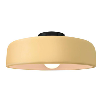 Large Spire Semi-Flush (254|CER-6345-MYLW-MBLK-LED1-700)