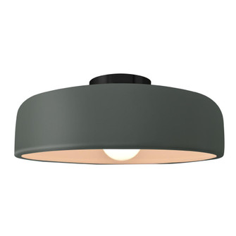 Large Spire Semi-Flush (254|CER-6345-PWGN-MBLK)