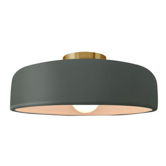 Large Spire Semi-Flush (254|CER-6345-PWGN-BRSS)