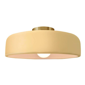 Large Spire Semi-Flush (254|CER-6345-MYLW-BRSS)
