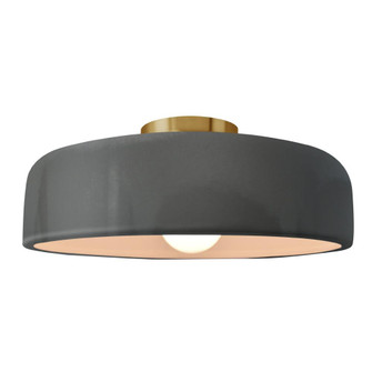 Large Spire Semi-Flush (254|CER-6345-GRY-BRSS-LED1-700)