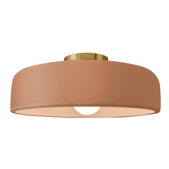 Large Spire Semi-Flush (254|CER-6345-ADOB-BRSS)