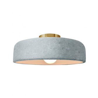 Medium Spire Semi-Flush (254|CER-6343-CONC-BRSS)