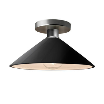 Flare Semi-Flush (254|CER-6330-BKMT-NCKL-LED1-700)