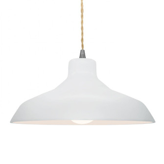 Large Loft 1-Light Pendant (254|CER-6265-WHT-NCKL-BEIG-TWST)