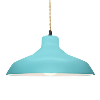 Large Loft 1-Light Pendant (254|CER-6265-RFPL-MBLK-BEIG-TWST)