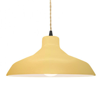 Large Loft 1-Light Pendant (254|CER-6265-MYLW-MBLK-BEIG-TWST)